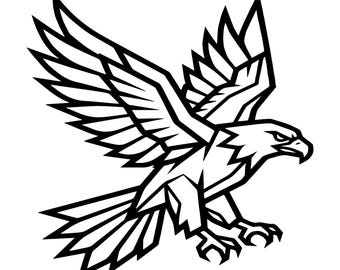 Águila Voladora SVG / Archivo de Corte / Diseño de Águila Calva para Cricut (Descarga Digital)