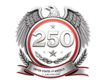 PNG del 250 aniversario de EE. UU., productos de América 250, PNG para sublimación, descarga digital