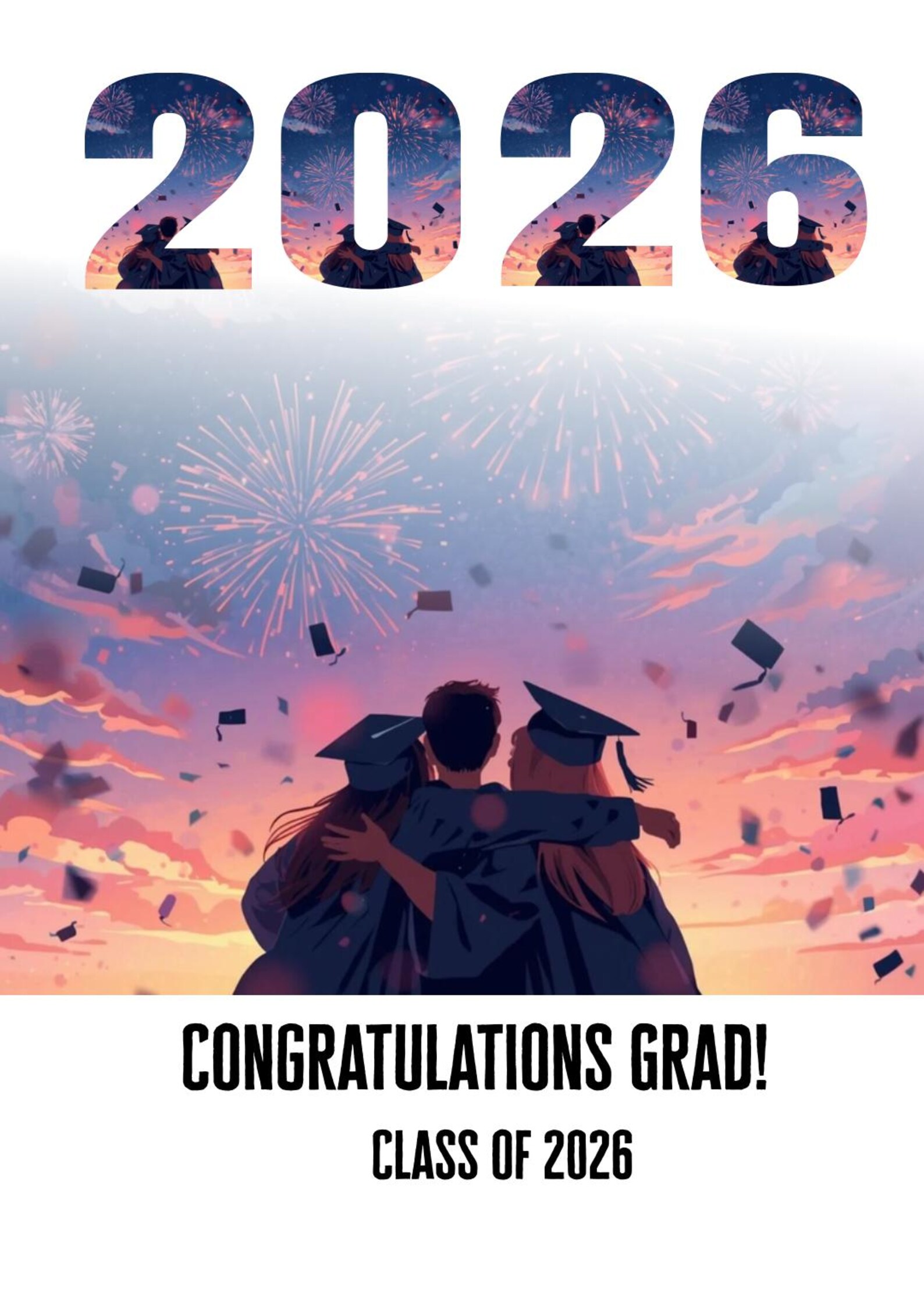 Graduation Card Class of 2026 Printable | Congratulations Grad Card ...