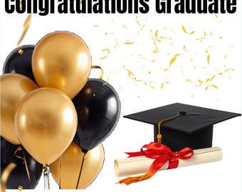 Biglietto di auguri per la laurea della classe del 2026 / Auguri di congratulazioni ai laureati (Download immediato)