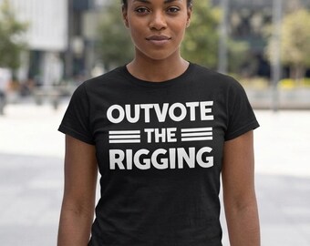 Camiseta "Vota contra el fraude electoral": Fomenta el voto, camiseta de registro de votantes