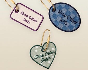 Personalized Embroidered Keychain | Custom Monogram Bag Charm, Bridesmaid Gift | Shop Other Jeffs | Exclusively on Etsy