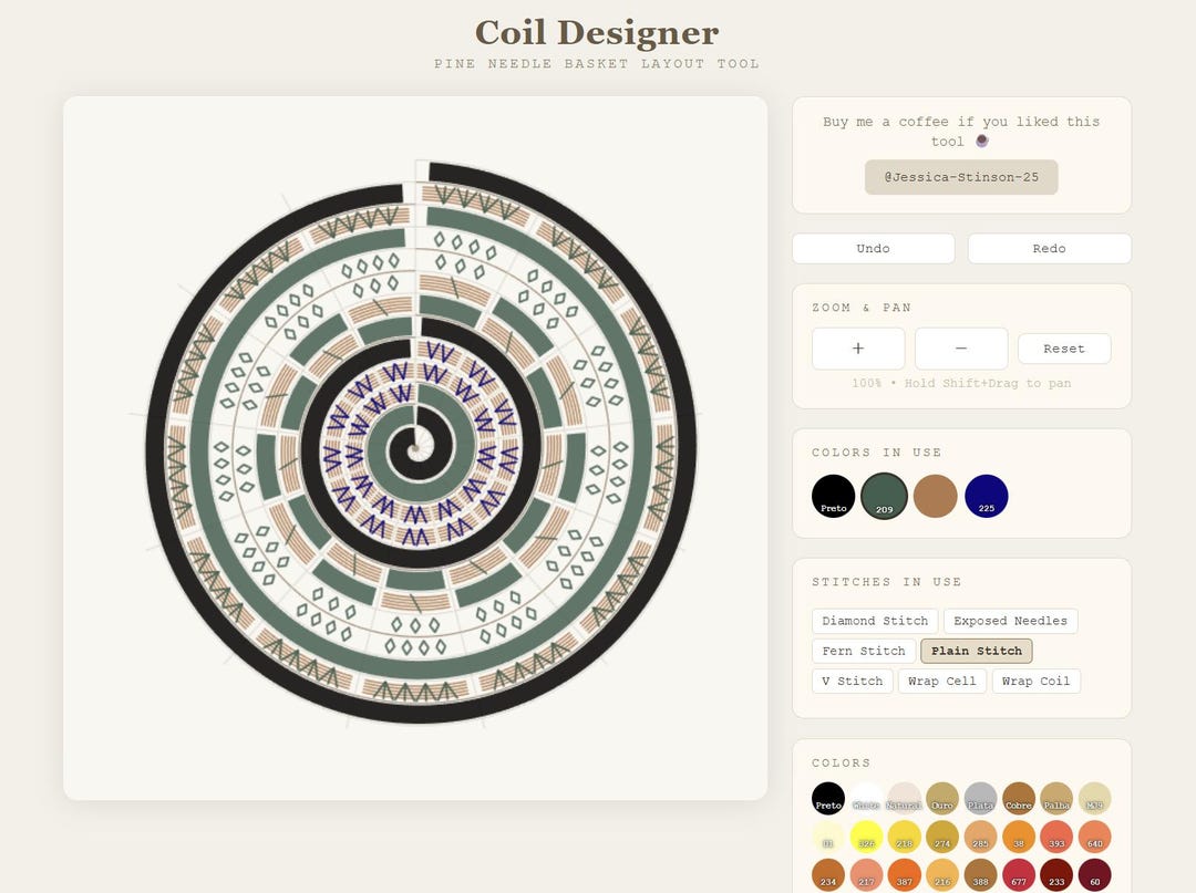 Coil Designer - Pine Needle Basket Digital Design Tool - Etsy