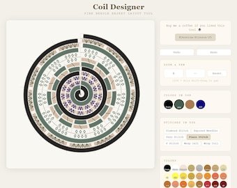 Coil Designer - Pine Needle Basket Digital Design Tool