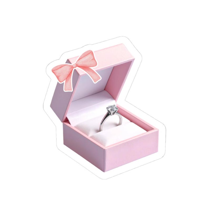 Cutesy Engagement Ring Sticker - Etsy
