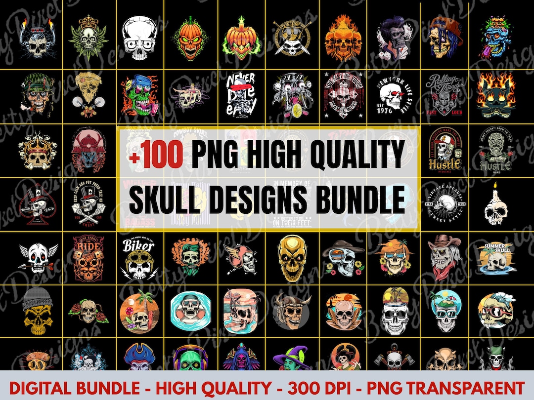 100+ Skull Designs PNG Bundle, Summer Skull Designs ,motorcycle Skull ...