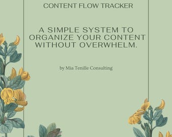 Content Flow Tracker | Bearbeitbarer Google Sheets Inhaltsplaner für Kreative und kleine Unternehmen | Digitaler Download
