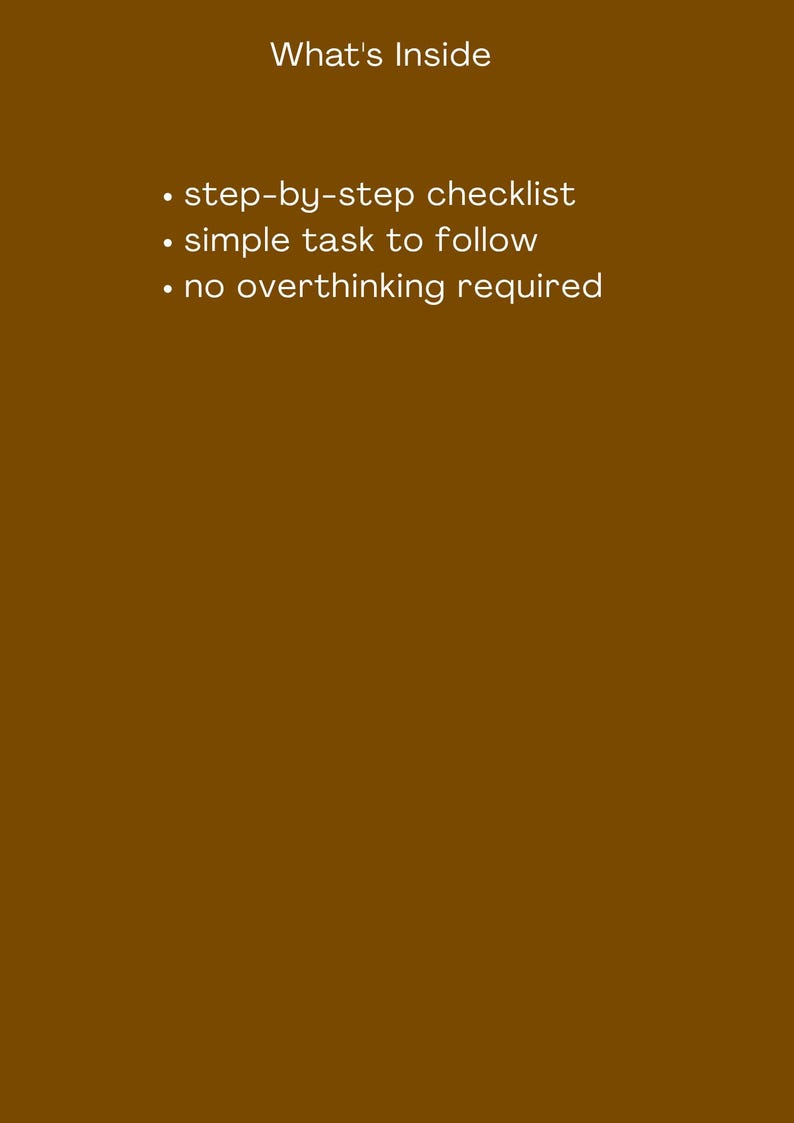 Die Calm Backend Zurücksetzen Checkliste | Digital Business-Reset | PDF zum anklicken Bild 3