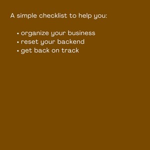 Die Calm Backend Zurücksetzen Checkliste | Digital Business-Reset | PDF zum anklicken Bild 2