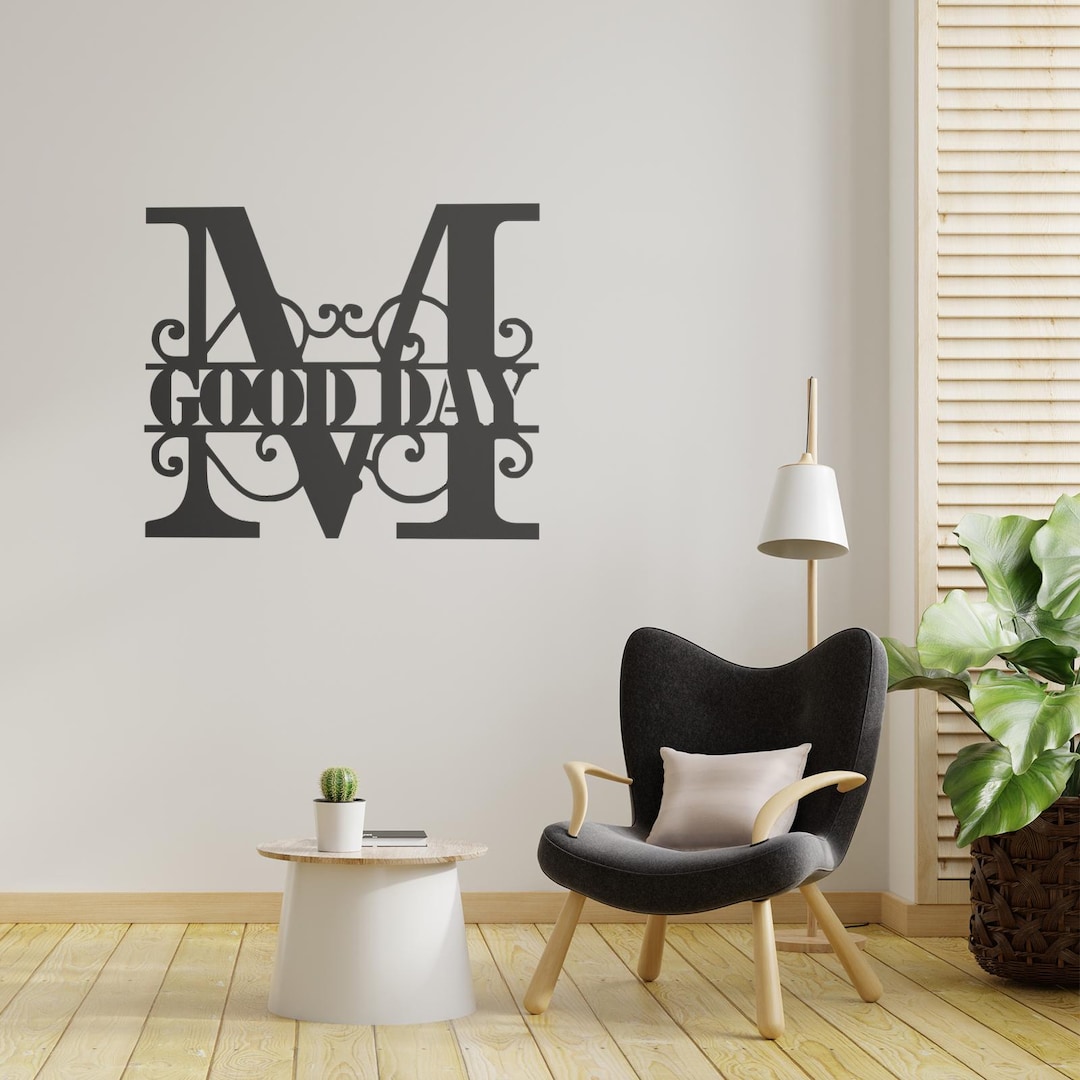 Personalized Metal Family Name Sign, Custom Monogram Wall Decor ...