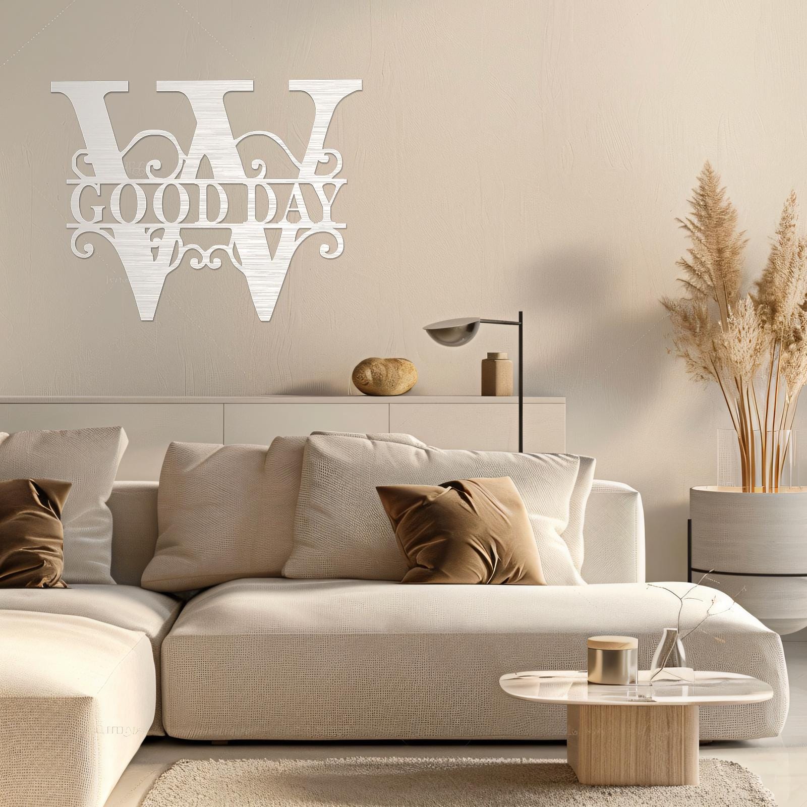 Personalized Metal Family Name Sign, Custom Monogram Wall Decor ...