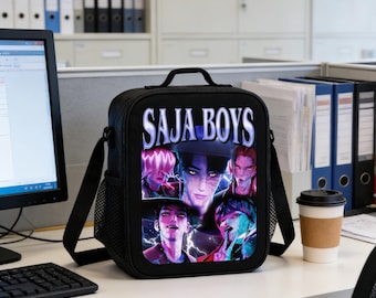 Bolsa de almuerzo Saja Boys, bolsa de merchandising retro de la película Demon Hunters del K-pop
