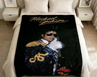 Michael Jackson Thriller Art Blanket Soft Throw Movie Poster Fan Memorabilia Throw