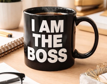Rolig Boss-kaffemugg – ”Jag är chefen”