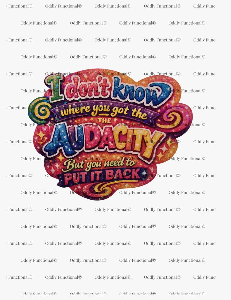 Pegatinas divertidas/sarcásticas Rainbow Holographic