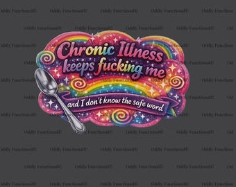 Pegatina de enfermedad crónica / Humor para personas con enfermedades crónicas, calcomanía de daño emocional