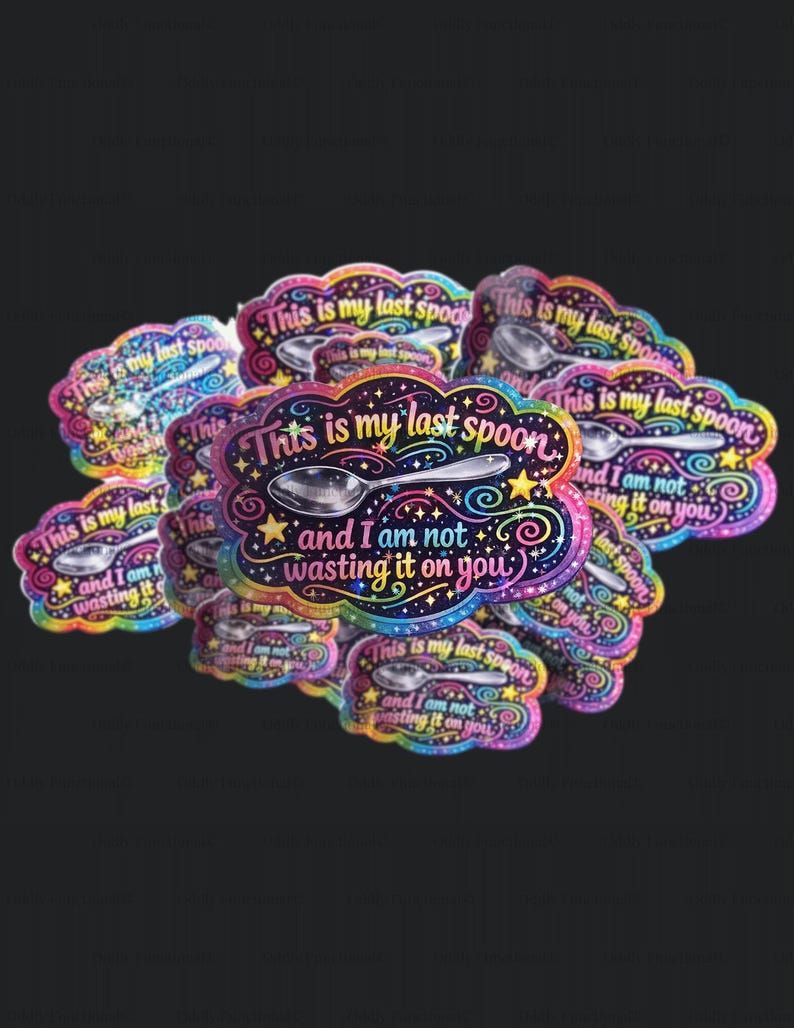 Spoon Inside Sticker Spoon Theory Sticker | Chronic Illness Humor, Mental Health Decal - Etsy
