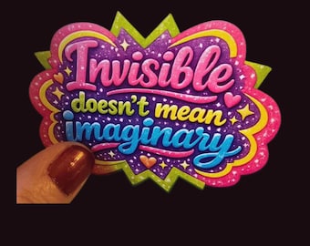 Pegatina de concienciación sobre enfermedades invisibles / Calcomanía de defensor del dolor crónico
