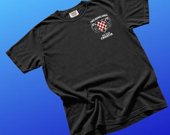 Croatia Two Homelands Vintage T-Shirt, Streetwear Graphic Tee