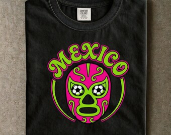 Mexico Soccer Shirt, Lucha Libre Mask Tee, Mexican Football T-Shirt, Funny Mexico Gift, Cinco de Mayo Shirt, Streetwear Graphic Tee