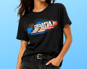 Croatia Coast Pop Art T-Shirt, Adriatic Sea Streetwear Graphic Tee