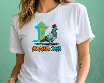 Sarajevo T-Shirt, Baščaršija Sebilj Graphic Tee, Bosnian Streetwear