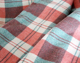 Vintage hand made Welsh wool blanket, double size