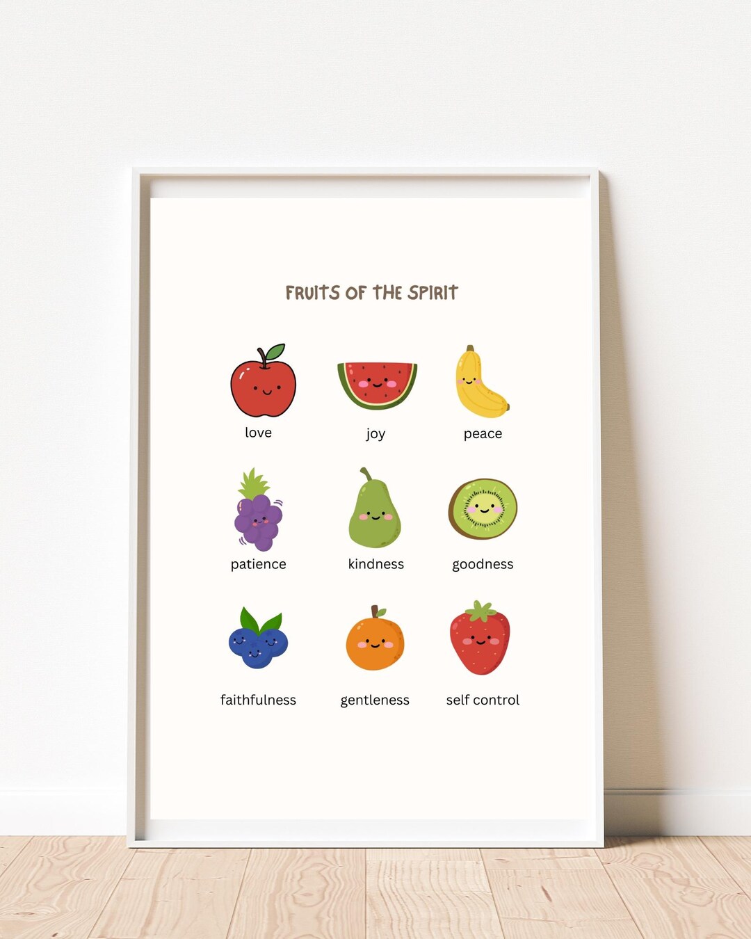 Fruits of the Spirit Printable | Christian Kids Wall Art | Bible Verse ...