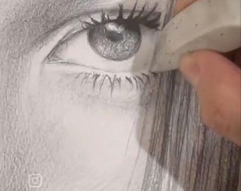 Custom Hand-Drawn Pencil Portrait from Photo, Realistic Graphite Drawing (Original Artwork)