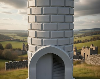 3D Printed Medieval Castle Dice Tower – D&D Tabletop RPG Accessory