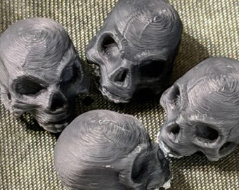 10 Pack 3D Printed Miniature Skulls