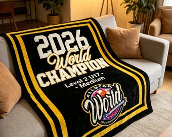 2026 World Champion Blanket Soft Throw, Custom Team Keepsake