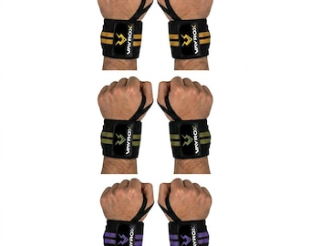 VAYROX Heavy Duty Lifting Wrist Straps for Deadlifts, Pull Ups, Strength Training