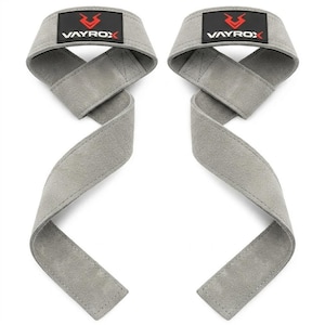 Leather Weight Lifting Straps for Deadlifts, Gym Wrist Straps, Grip Support, VAYROX