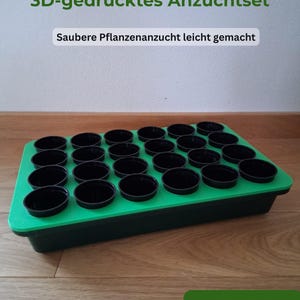 Kit de cultivo impresso em 3D com 24 vasos de rede | Hidroponia e jardinagem em janelas | Conjunto para jardim interno