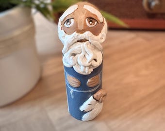 Abraham Peg Doll (Hand Crafted) - Old Testament: Wood, Mixed Media Figurine – RestedMaker