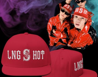 Gorra Snapback bordada LNGSHOT, grupo de Kpop, gorra urbana K-pop, ropa urbana para hombre y mujer, regalo para bailarines de hip hop
