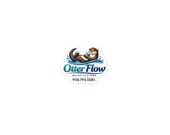 Otter Flow Sticker - Water Systems Logo, Bubble-Free Vinyl