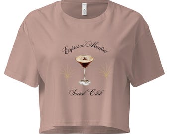 Top cropped feminino Espresso Martini