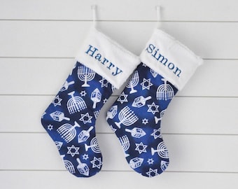 Hanukkah Stocking, Chanukkah, Gift for Hanukkah, Decoration, Personalized Hanukkah Gift, Judaic Decoration, Mixed Faith Holiday no.771