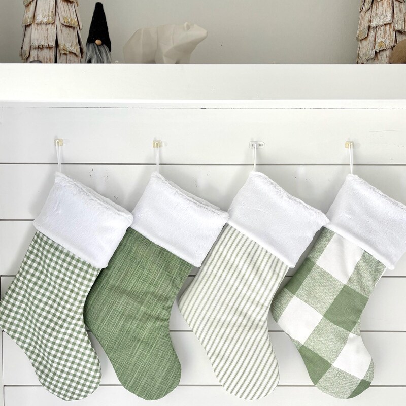 Fabric Sage Green Stocking main image 0