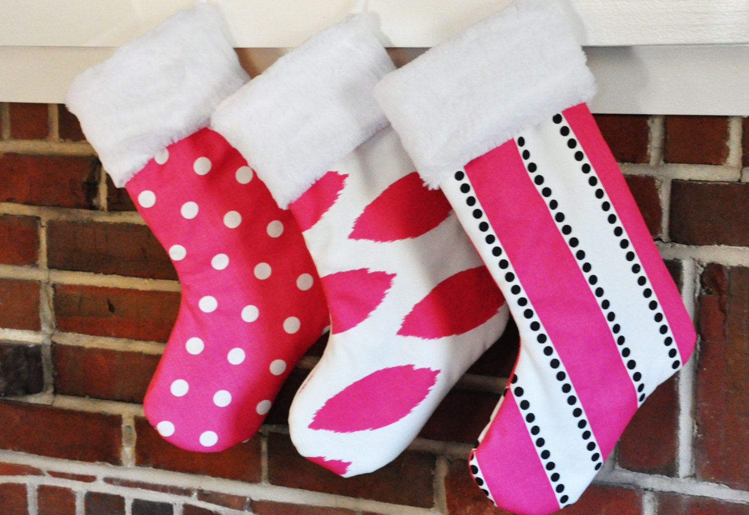 Hot Pink Christmas Stocking 