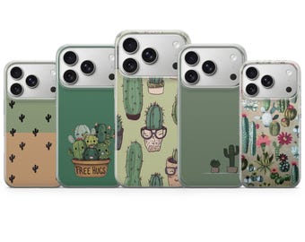 Coque de portable cactus Desert Cactus Succulent Cover pour iPhone 17 Pro Max, 16e, 15, 14, 13 et Samsung S26 Ultra, S25 FE, A57, A56, Pixel 10, 9A