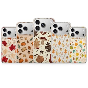Autumn Phone Case Fall Leaves Cover for iPhone 17 Pro Max, 16e, 15, 14, 13 & Samsung S26 Ultra, S25 FE, A57,  A56, Pixel 10, 9A