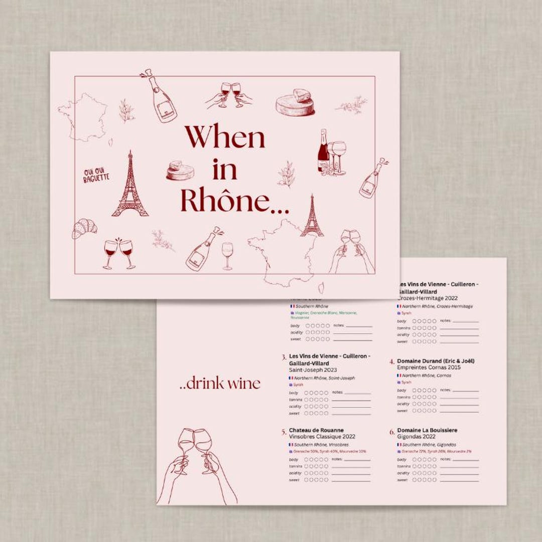 Wine Tasting Template (customizable) - Etsy
