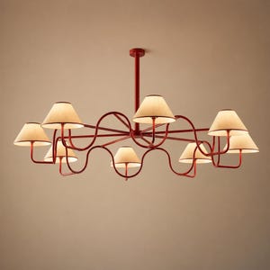 Jean Royere Light Ondulation Chandelier | Custom Mid-Century Ceiling Fixture