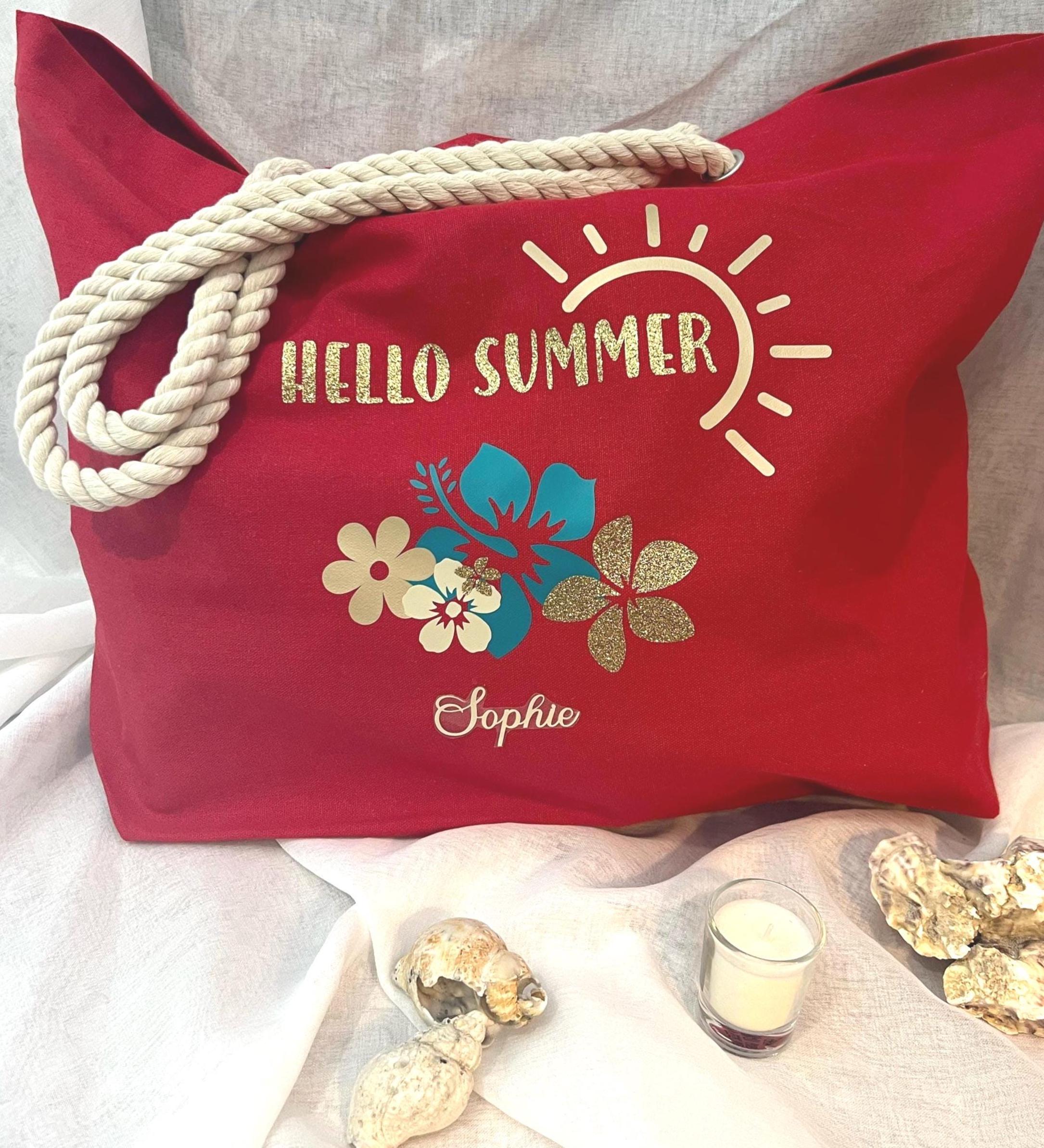 Sac De Plage Tressé Rose - 48x33x12 Cm - Neuf Avec Étiquettes