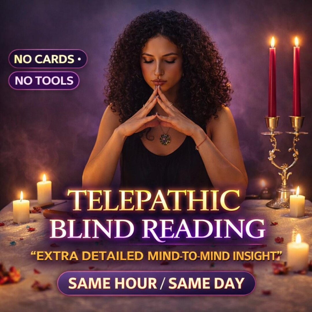 Blind Telepathic Psychic Reading, No Questions, No Tools, Digital ...
