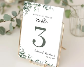 Números de mesa de boda DIY, Letreros de mesa de boda con vegetación, Mesa personalizada, Decoración moderna para bodas, Número de mesa de recepción, Letrero de mesa para eventos y fiestas