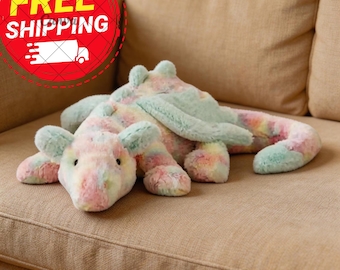 Jellycat Rainbow Dragon Razoriya Dragon Comfort Toy Plush Doll 2025 New Arrival Birthday Gift